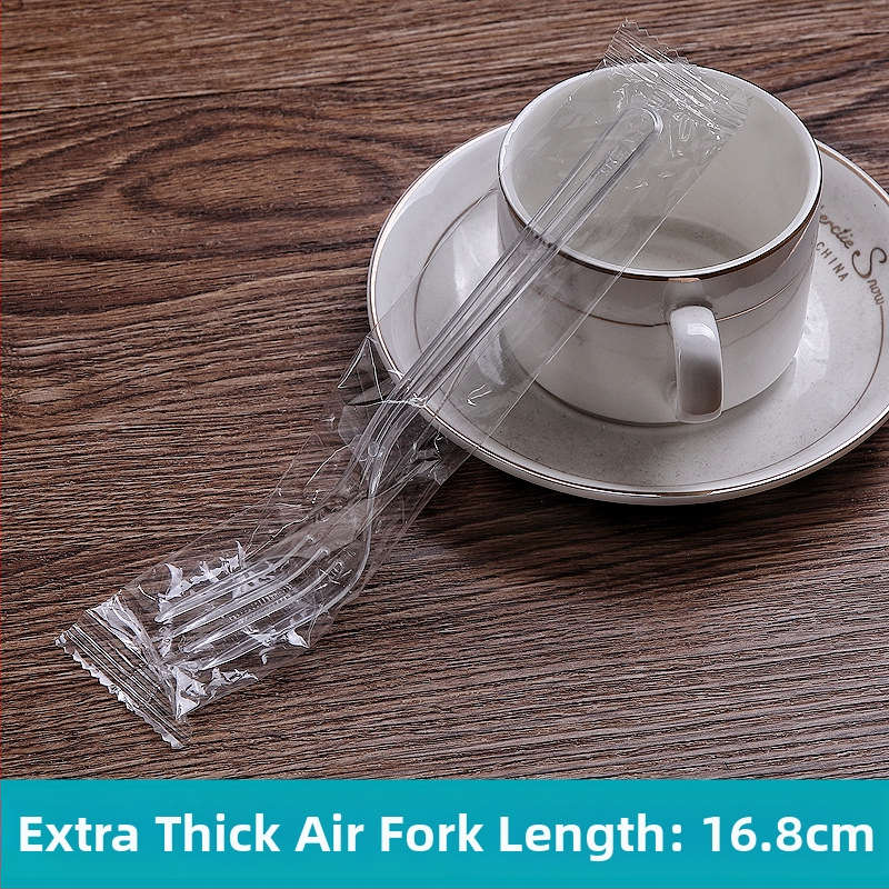 Beihou plastová jednorázová štvorzubá vidlica, zosilnená, na torty, dezerty a ovocie, materiál PS, hmotnosť 3.2 g, nie je vhodná do mikrovlnnej rúry