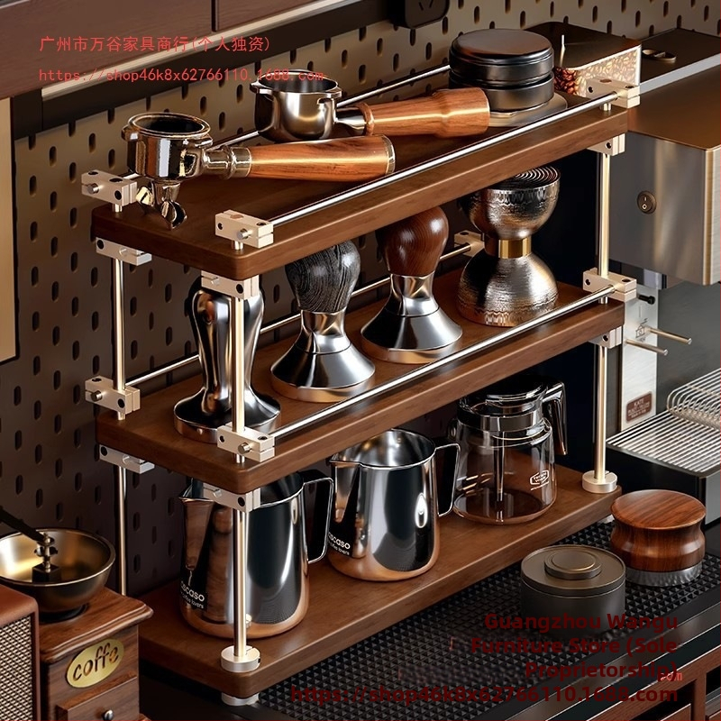 Držiak na poháre a úložný regál – kovový, multifunkčný, klasický štýl, model JA102, značka Wangu