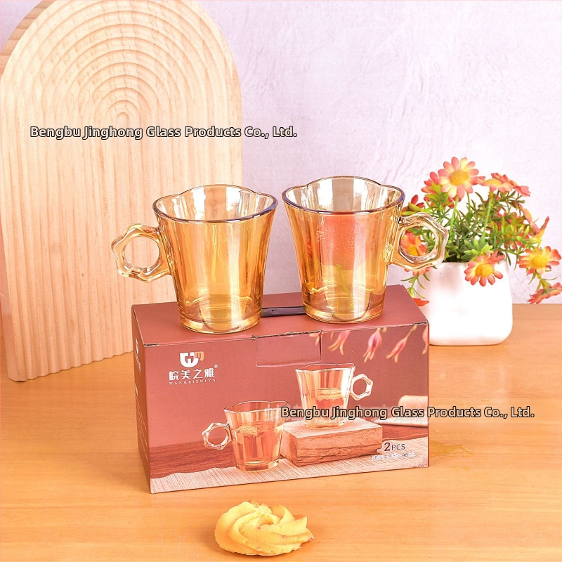 Sklenený set riadu na stôl – vysoká trieda, ľahký luxus retro štýl, pre dospelých, značka Wan meizhiya