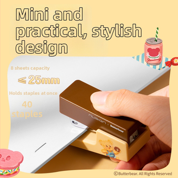 Deli NS083-B Μίνι Συρραπτικό, για μαθητές, συμπαγές, δέσιμο 25 mm, 40 φύλλα