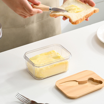 MYT plastična kutija za maslac s poklopcem i lopaticom — moderni minimalistički spremnik za deserte i sir