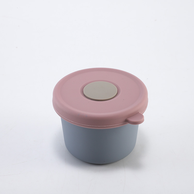 Silikonska kutija za ručak, kvadratna, izolirana, pogodna za mikrovalnu pećnicu, kapacitet 301–500 ml.