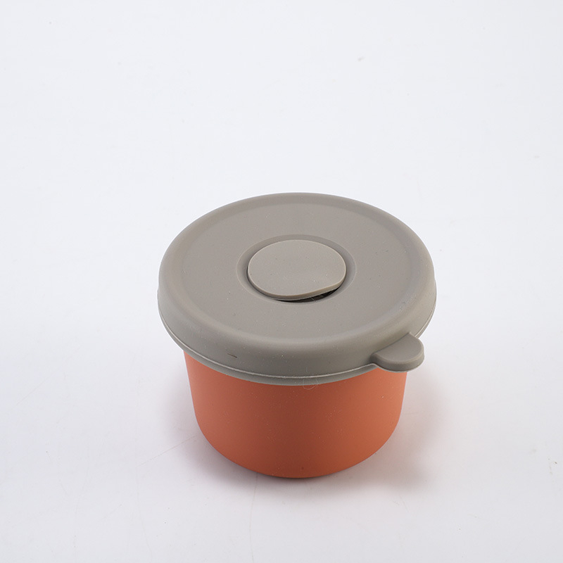 Silikonska kutija za ručak, kvadratna, izolirana, pogodna za mikrovalnu pećnicu, kapacitet 301–500 ml.