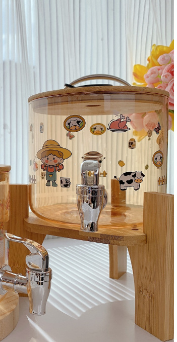 Stakleni set za vodu s vrčem i čajnikom, otporan na visoke temperature, velik kapacitet, s slavinom, Chang Lan, novi model 2022