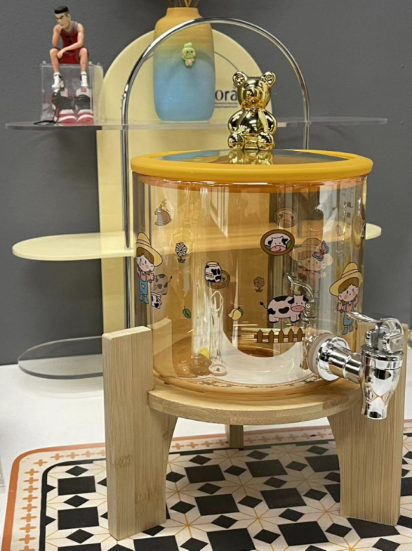 Stakleni set za vodu s vrčem i čajnikom, otporan na visoke temperature, velik kapacitet, s slavinom, Chang Lan, novi model 2022