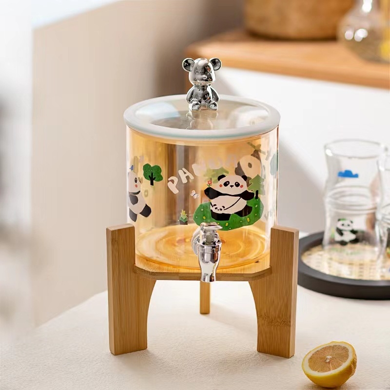 Stakleni set za vodu s vrčem i čajnikom, otporan na visoke temperature, velik kapacitet, s slavinom, Chang Lan, novi model 2022