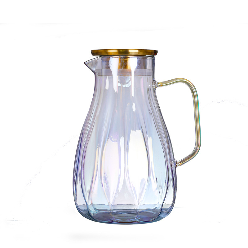 Σετ γυάλινών φιαλών νερού με υφή χτυπήματος, στυλ Νέας Κινεζικής, για κρύο νερό και αρωματικό τσάι