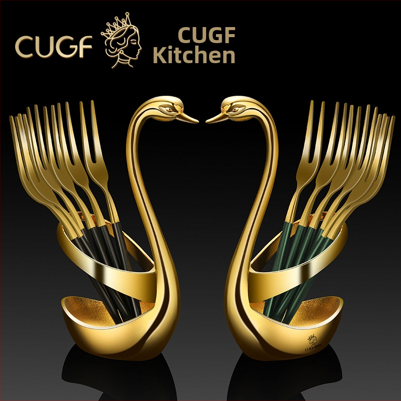 Ovocná vidlička z 304 nerezovej ocele • moderný jednoduchý štýl • zrkadlové leštenie • značka Cugf/chef guifei