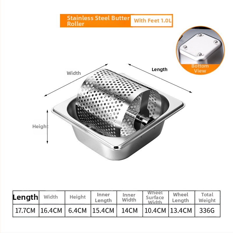 Nerezový maslový valček na burgre – Burren, aplikátor s valcovou kefkou, uvedenie 2025