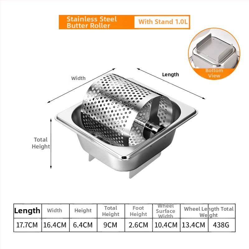 Nerezový maslový valček na burgre – Burren, aplikátor s valcovou kefkou, uvedenie 2025