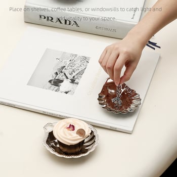 Кутия за масло с форма на черупка от неръждаема стомана и кутия за съхранение на бижута — античен френски стил, модел O1421