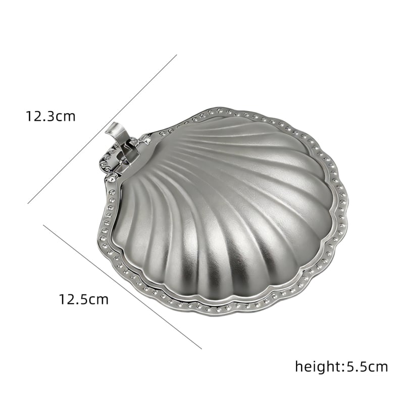 Кутия за масло с форма на черупка от неръждаема стомана и кутия за съхранение на бижута — античен френски стил, модел O1421