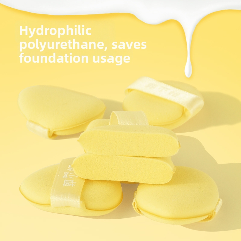 Mini prstový korektorový puf – hydrofilný polyuretán, suchý/mokry puff, 6 kusov