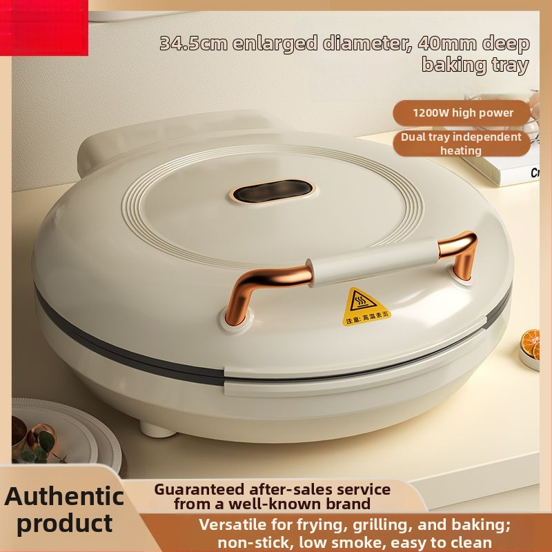 Elektrický panvičík na palacinky pre domáce použitie, obojstranné vykurovanie, nepriľnavý povrch, hlbšie a zväčšené prevedenie, 1200-1500 W