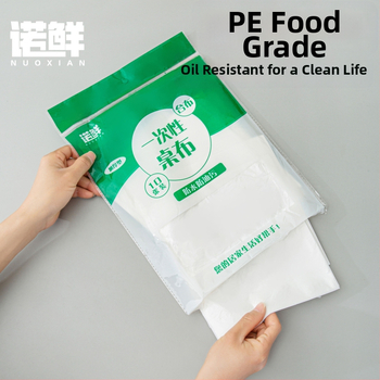 Еднократна покривка за маса от ПЭ пластмаса, удебелена, хранително качество, квадратна, за кетъринг и банкети