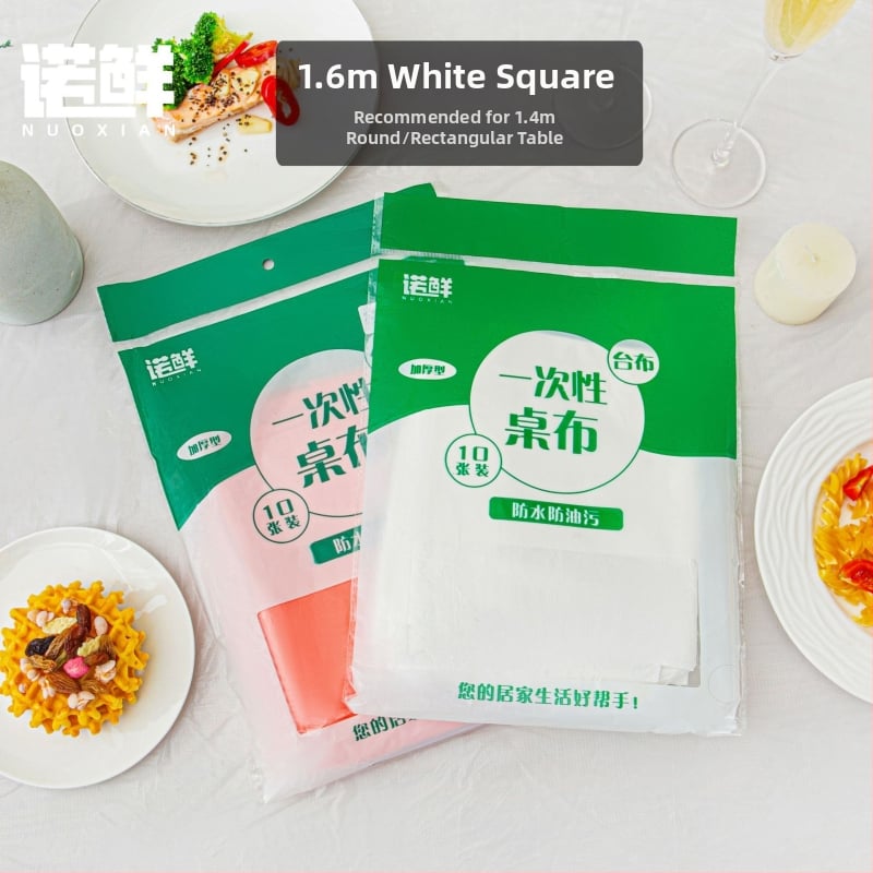 Еднократна покривка за маса от ПЭ пластмаса, удебелена, хранително качество, квадратна, за кетъринг и банкети