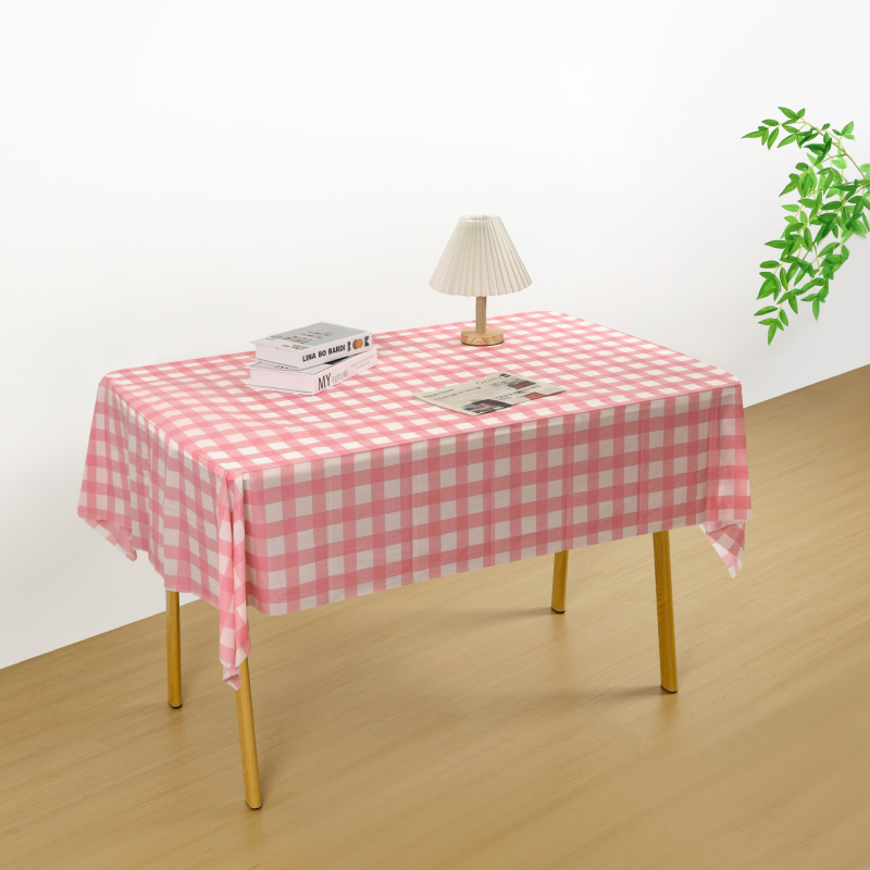 Еднократна PEVA карирана правоъгълна покривка за маса