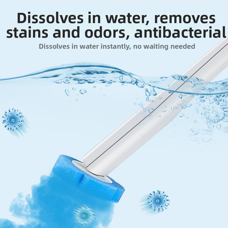 CCKO nástenná jednorazová kefa na toaletu s výmeniteľnou hlavou, plastová, moderný minimalistický dizajn.