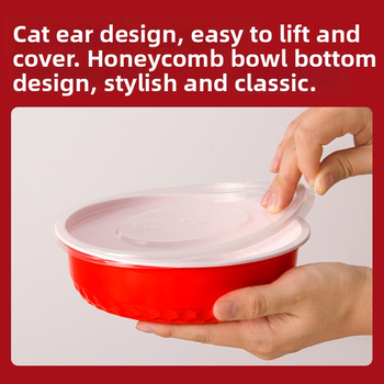 Elhasználható ebéddoboz fedővel Bibimbaphoz, élelmiszer-minőségű műanyag, kereskedelmi felhasználásra