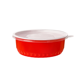 Elhasználható ebéddoboz fedővel Bibimbaphoz, élelmiszer-minőségű műanyag, kereskedelmi felhasználásra