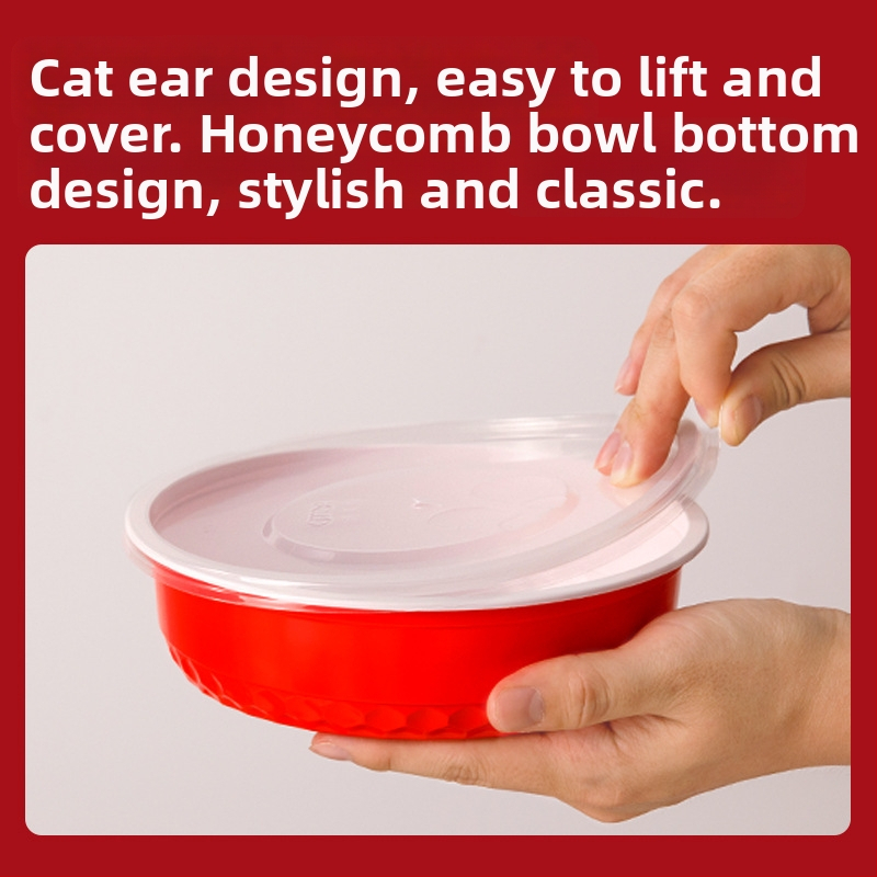 Elhasználható ebéddoboz fedővel Bibimbaphoz, élelmiszer-minőségű műanyag, kereskedelmi felhasználásra