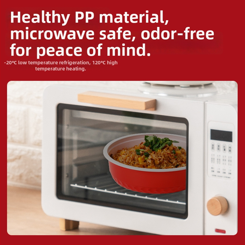 Elhasználható ebéddoboz fedővel Bibimbaphoz, élelmiszer-minőségű műanyag, kereskedelmi felhasználásra