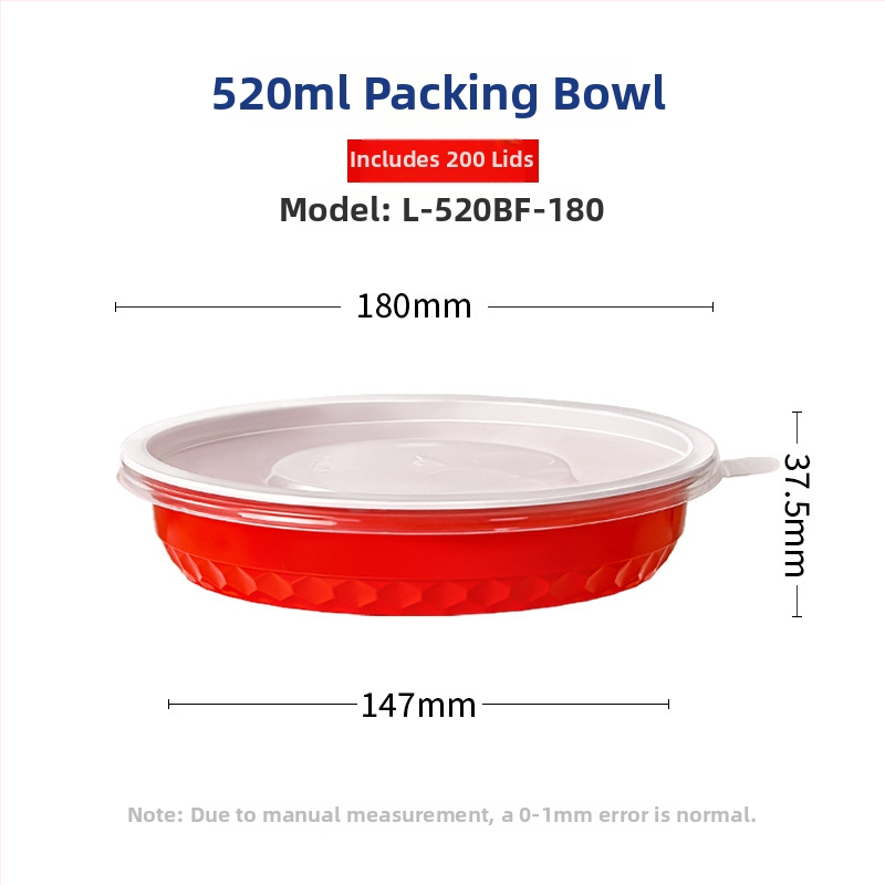 Elhasználható ebéddoboz fedővel Bibimbaphoz, élelmiszer-minőségű műanyag, kereskedelmi felhasználásra