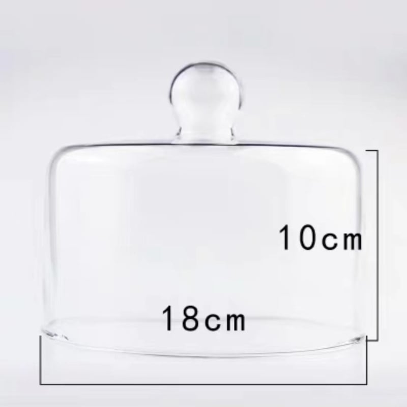 Mikrohullámú sütőhöz üveg fedél – ólommentes, élelmiszer-minőségű, átlátszó, magas hőmérséklet-tűrés, porvédő és frissesség megőrző süteményekhez és gyümölcsökhöz