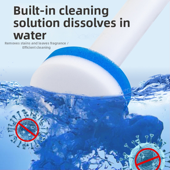 Toaletná kefa na stenu, s vymeniteľnou hlavou, materiál: špongia, moderný minimalistický štýl, možnosť prispôsobenia