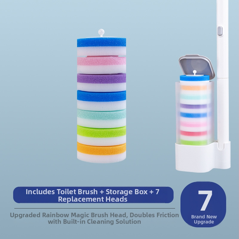 Toaletná kefa na stenu, s vymeniteľnou hlavou, materiál: špongia, moderný minimalistický štýl, možnosť prispôsobenia