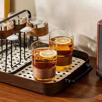 Set čaša od stakla s kineskim stilom, borosilikatno staklo, otpornost na visoke temperature, kućna uporaba