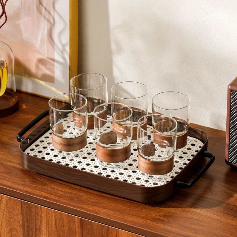 Set čaša od stakla s kineskim stilom, borosilikatno staklo, otpornost na visoke temperature, kućna uporaba