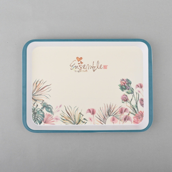 Ορθογώνιο ταψί από τη σειρά Pallet, με μελαμίνη αντί πορσελάνη, προσαρμογή διαθέσιμη, εκτύπωση λογότυπου δυνατή, κατάλληλο για δώρο