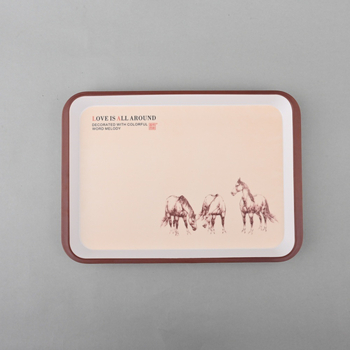 Ορθογώνιο ταψί από τη σειρά Pallet, με μελαμίνη αντί πορσελάνη, προσαρμογή διαθέσιμη, εκτύπωση λογότυπου δυνατή, κατάλληλο για δώρο