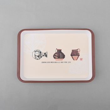 Ορθογώνιο ταψί από τη σειρά Pallet, με μελαμίνη αντί πορσελάνη, προσαρμογή διαθέσιμη, εκτύπωση λογότυπου δυνατή, κατάλληλο για δώρο