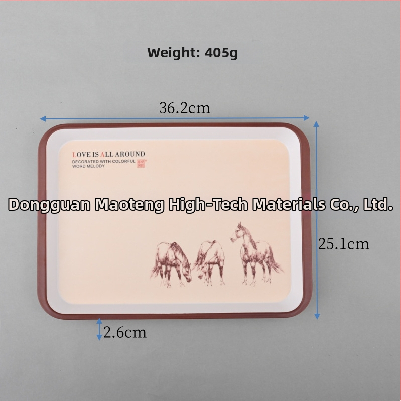 Pravouhlá tácka zo série Pallet, melamínová imitácia porcelánu, prispôsobenie k dispozícii, tlač loga možná, vhodné ako darček