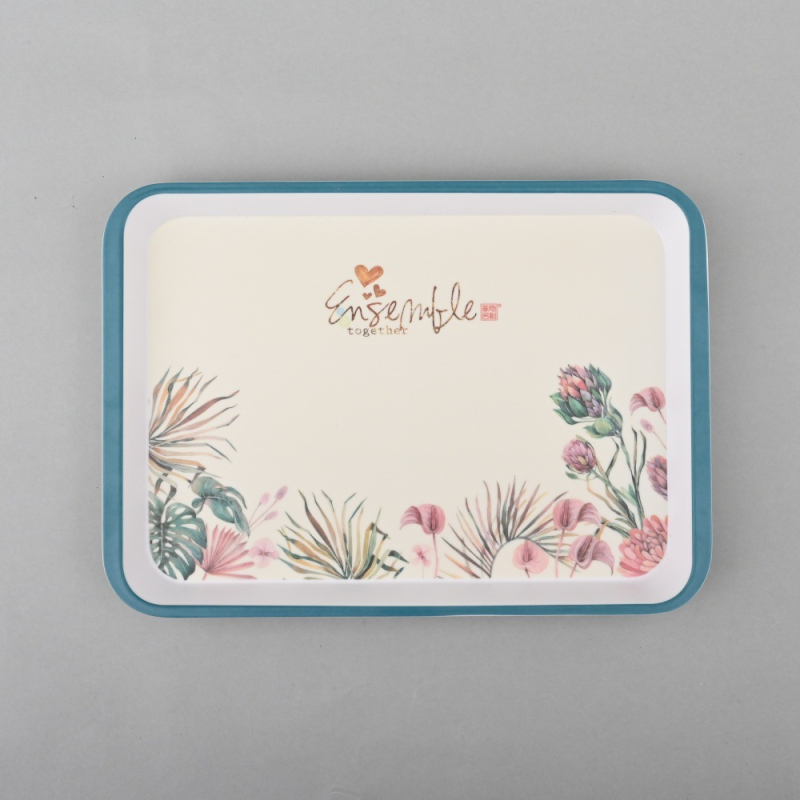 Ορθογώνιο ταψί από τη σειρά Pallet, με μελαμίνη αντί πορσελάνη, προσαρμογή διαθέσιμη, εκτύπωση λογότυπου δυνατή, κατάλληλο για δώρο