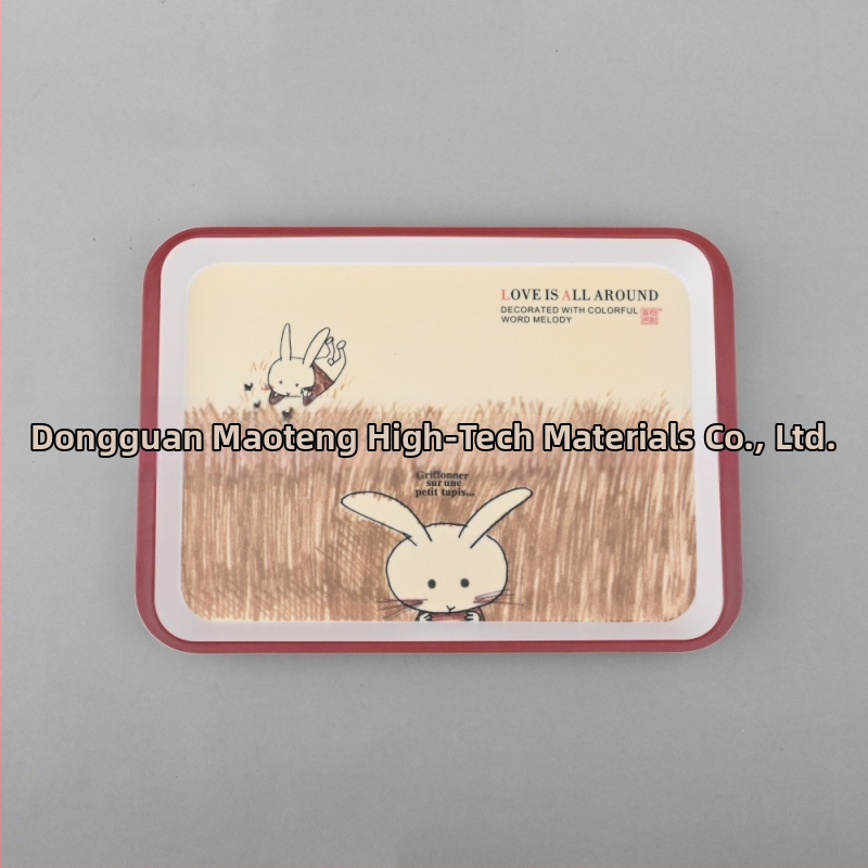 Pravouhlá tácka zo série Pallet, melamínová imitácia porcelánu, prispôsobenie k dispozícii, tlač loga možná, vhodné ako darček