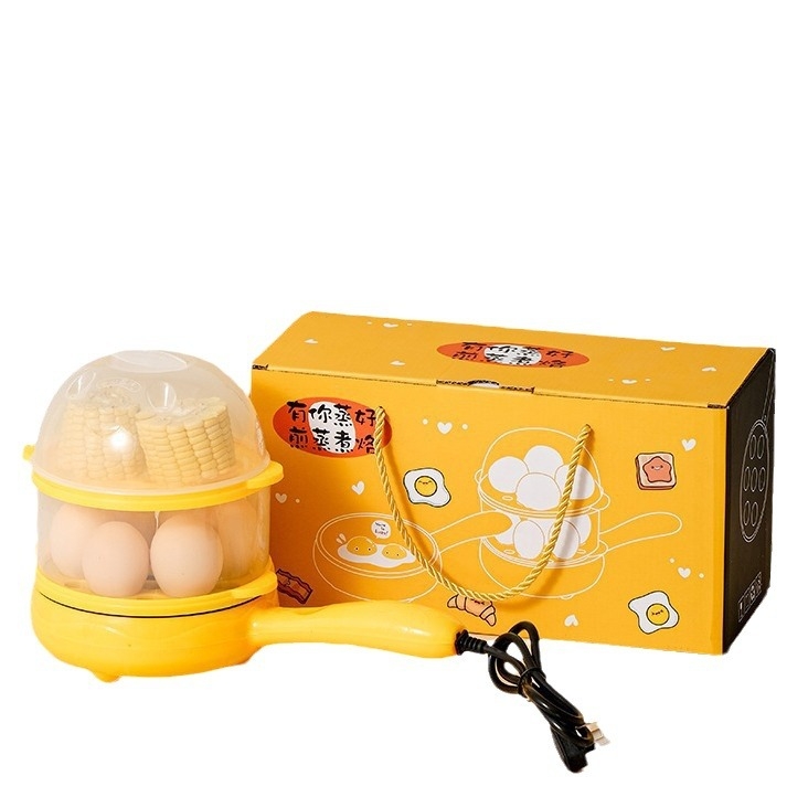 Tojásfőző kettős rétegű kialakítással – többfunkciós készülék főtt tojáshoz, omletához és párolt tésztához; 220V, 350W, 4–6 tojás