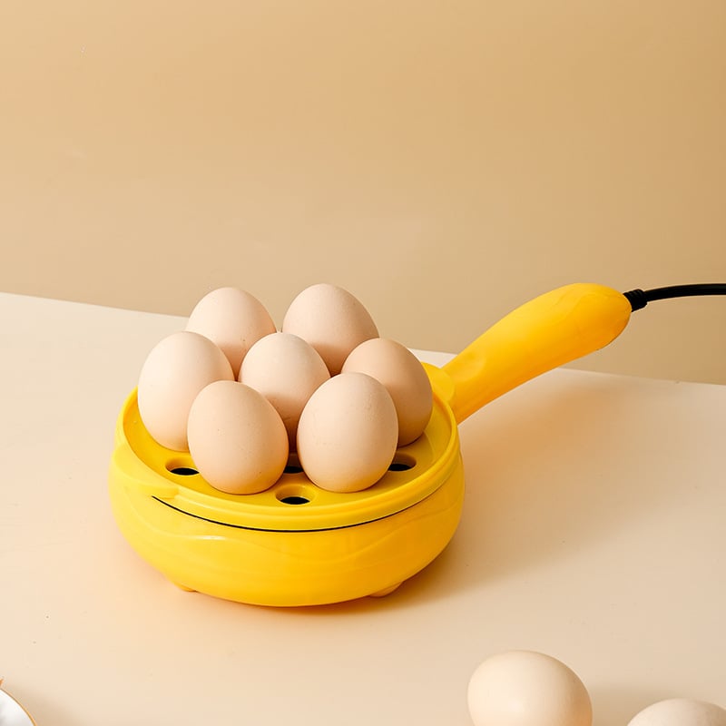 Tojásfőző kettős rétegű kialakítással – többfunkciós készülék főtt tojáshoz, omletához és párolt tésztához; 220V, 350W, 4–6 tojás