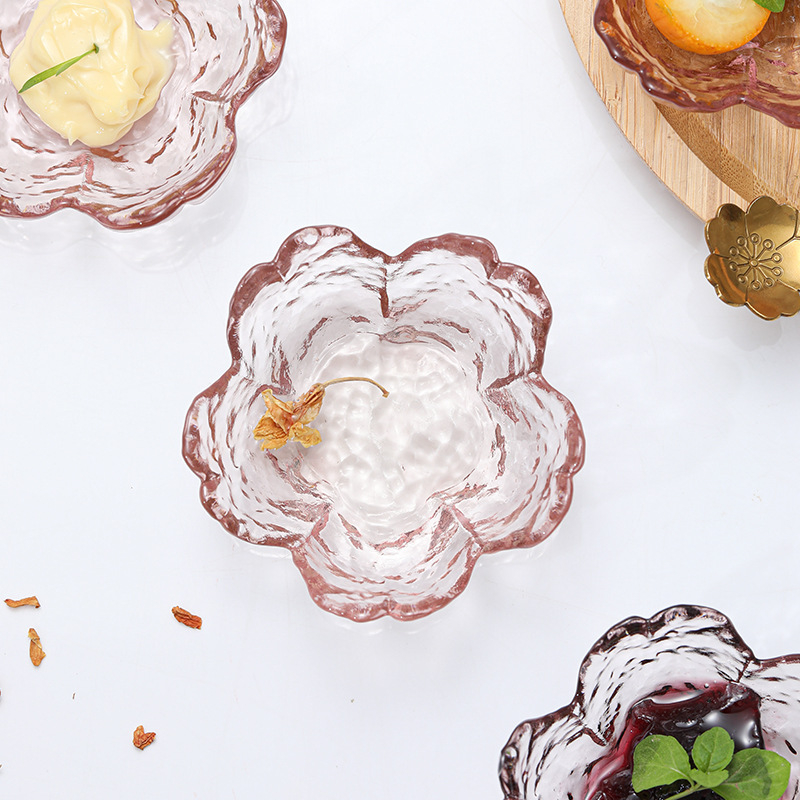 Üvegből készült szósztál, szabálytalan forma, kézzel festett felület, testre szabható, új kínai stílus