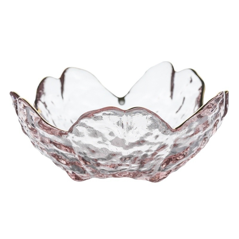 Üvegből készült szósztál, szabálytalan forma, kézzel festett felület, testre szabható, új kínai stílus