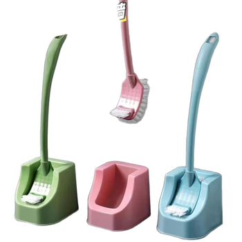 Set četki za WC s dugim držalom i bazom, plastična četka za čišćenje WC-a