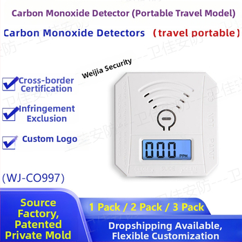 Prenosný detektor oxidu uhoľnatého, model WJ-CO997, rozsah merania 999 ppm, batériové napájanie, značka Guard