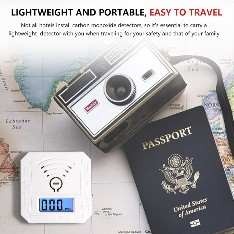 Detector portabil de monoxid de carbon, model WJ-CO997, gamă de măsurare 999 ppm, alimentare cu baterii, marcă Guard