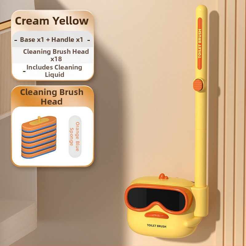 Jednorazová nástenná kefa na záchod, plastová, model A010401082, moderný minimalistický štýl, montáž bez vrtania