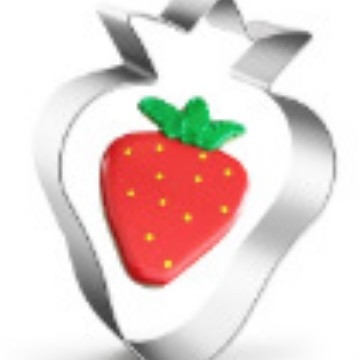 Set od 12 nehrđajućih čeličnih kalupa za kekse s voćnim uzorkom — kalupi za kekse i tortu, nepravilni oblici, moderni minimalistički stil