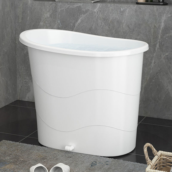 Пластмасова ваничка за възрастни, компактна, с дебели стени, за пълно тяло