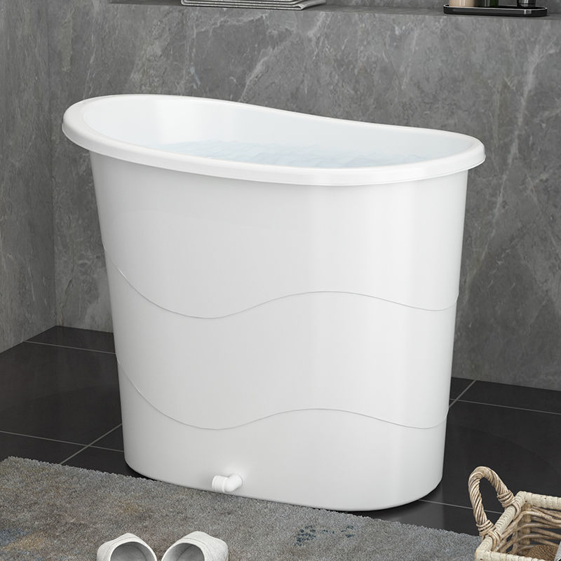 Пластмасова ваничка за възрастни, компактна, с дебели стени, за пълно тяло