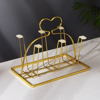 Metalni držač za šalice čaja, viseći | moderni minimalistički stil | težina 0,3–1,3 kg